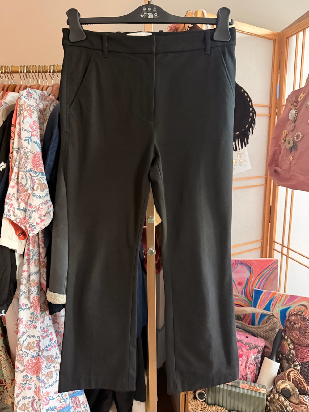 3.1 Phillip Lim Black Stretch Cotton Tailored Pants Size 6